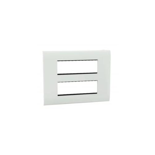 Legrand Myrius 12M White Plate With Frame, 6732 62